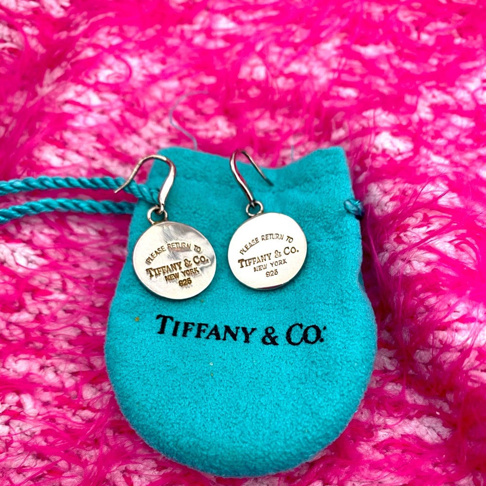 Silver Drop earrings by Tiffany &Co